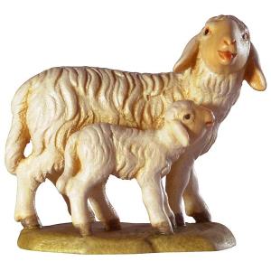Tiroler Krippe Schaf mit Lamm